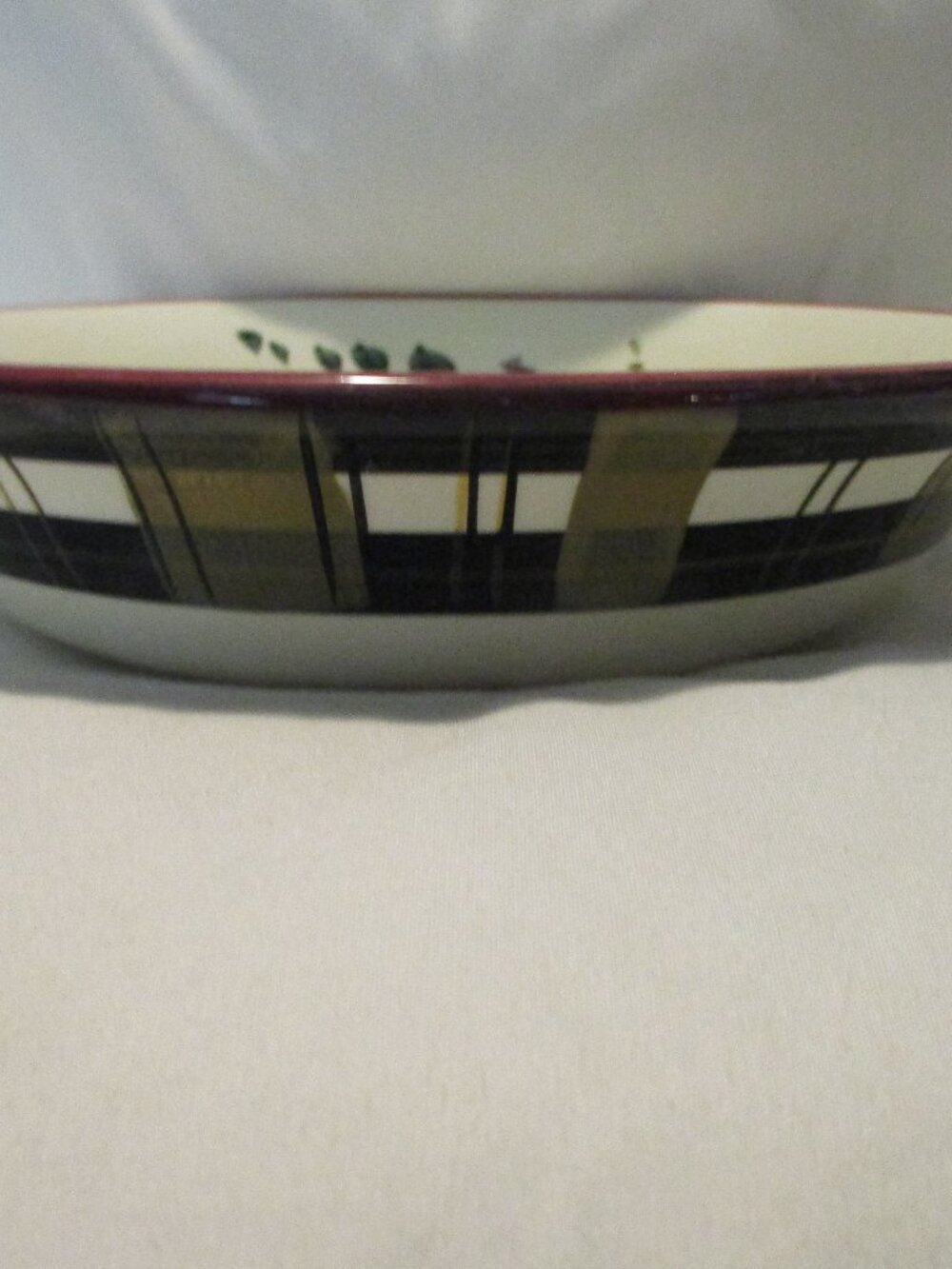 1 Oneida l Strawberry Plaid l 8” Soup Bowl l Hand-painted l Replacement 